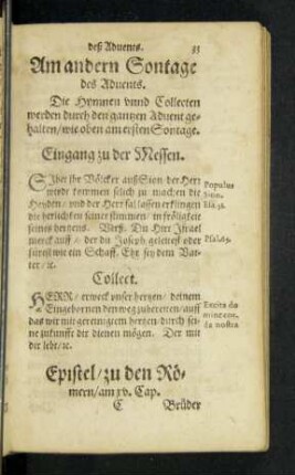 Am andern Sontage des Advents.