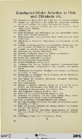 Kunstgewerbliche Arbeiten in Holz und Elfenbein etc. (Nr. 876-905)