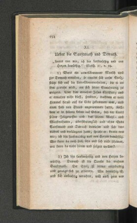 XI. Ueber die Sanftmuth und Demuth.