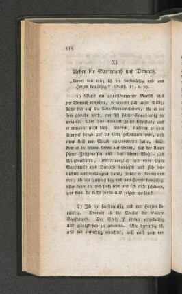 XI. Ueber die Sanftmuth und Demuth.