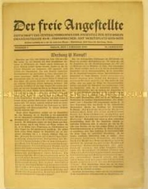 Mitteilungsblatt des Zentralverbandes der Angestellten