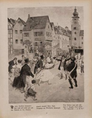 "In allen Fenstern wimmelt's und lacht und grüßt und ruft"