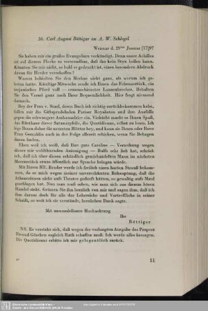 Carl August Böttiger an August Wilhelm von Schlegel, Weimar, 29.01.1797