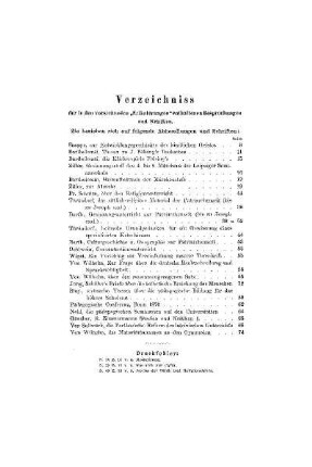 Verzeichnis : der in den vorstehenden "Erläuterungen" enthaltenen Besprechungen und Kritiken