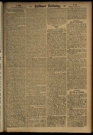 Zweite Ausgabe vom Donnerstag, den 06. Februar 1913.