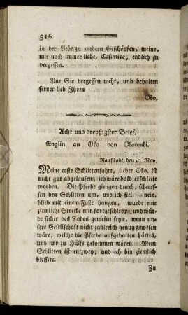 Acht und dreyßigster Brief.