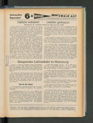 Steigender Luftverkehr in Hamburg