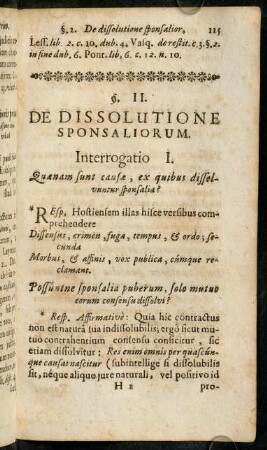 115-130, §. II. De Dissolutione Sponsaliorum.