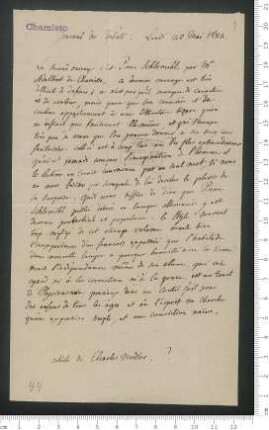 "Pierre Schlémilh [sic!], par M. de Chamisso" [Exzerpt des zweiten Teils der Rezension, der den Schlemihl betrifft ]