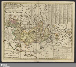 Accurate Geographische Delineation derer zudem Meissnischen Creisse Gehörigen Aemmter Stolpen und Radeberg mit Lausiz Nebst andern dar angrentzenden Aemtern und Gegenden