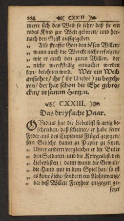 (CXXIII.) Das dreyfache Paar.