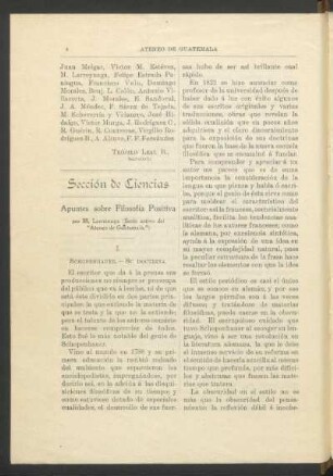 Apuntes sobre filosofía positiva
