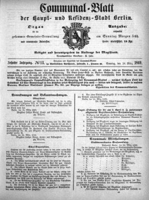 1869,13: No. 13, 28. März 1869