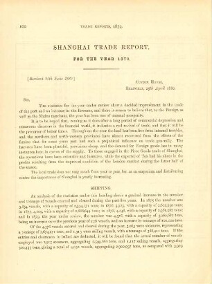 Shanghai trade report