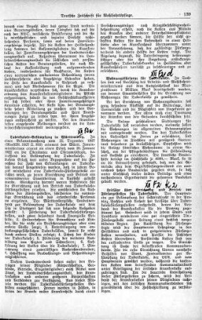 Wohnungsfürsorge für Tuberkulöse [Gesundheitsfürsorge]