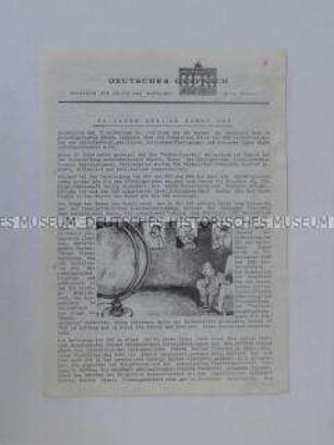 Monatlich verbreitetes anonymes Propagandablatt aus der Bundesrepublik für die Bevölkerung der DDR zum 20. Jahrestag der DDR