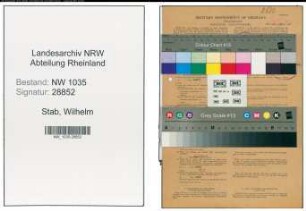 Entnazifizierung Wilhelm Stab , geb. 01.06.1907 (Kaufmaennischer Angestellter)