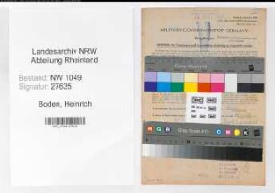Entnazifizierung Heinrich Boden , geb. 30.05.1904 (Zugfuehrer)