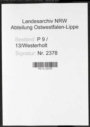 Sterberegister Standesamt Westerholt