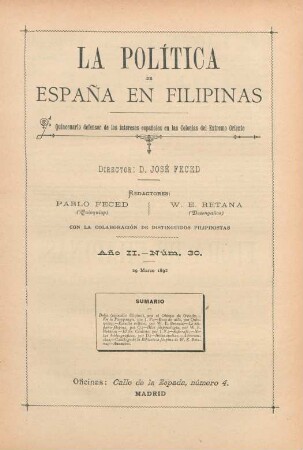 Núm. 30. 29 Marzo 1892