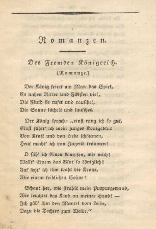 Des Fremden Königreich (Romanze)