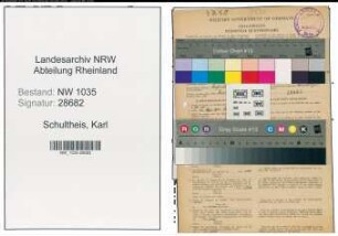 Entnazifizierung Karl Schultheis , geb. 13.09.1898 (Technischer Grubenbeamter)