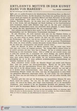 7: Entlehnte Motive in der Kunst Hans von Marées