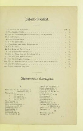 Alphabetisches Sachregister