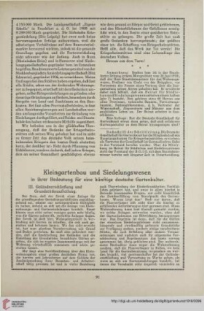 31: Kleingartenbau und Siedlungswesen in ihrer Bedeutung für eine künftige deutsche Gartenkultur, [3]