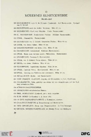 Modernes Kunstgewerbe (Nr. 615-642)