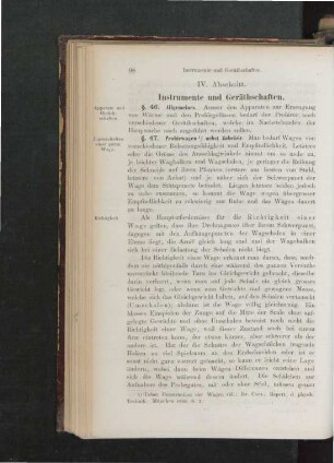 IV. Abschnitt. Instrumente und Geräthschaften