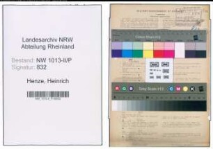Entnazifizierung Heinrich Henze , geb. 05.03.1897 (Polizist)