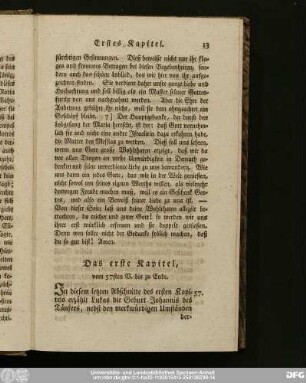 Das erste Kapitel, vom 57sten V. bis zu Ende.