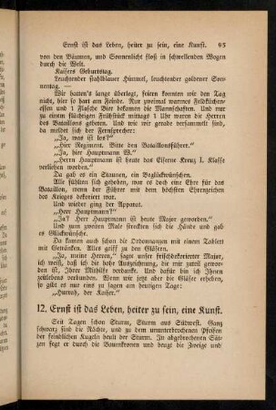 95-111, 12. Ernst ist das Leben, heiter zu sein, eine Kunst.