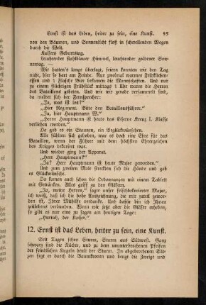 95-111, 12. Ernst ist das Leben, heiter zu sein, eine Kunst.