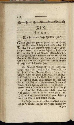 XIX. Hunni. Wo kommen diese Völker her?