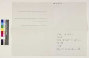 Urkundenzweitschriften der verliehenen Kunstpreise der Stadt Düsseldorf 1967