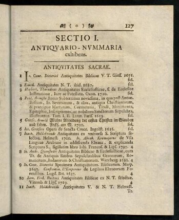 126-132, Antiquitates Sacrae.