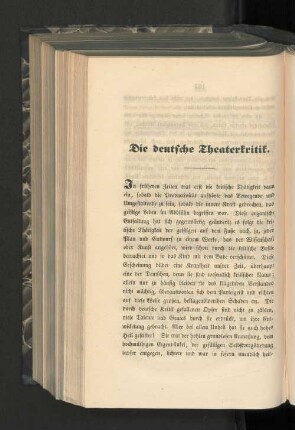 Die deutsche Theaterkritik.