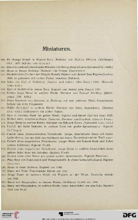 Miniaturen (Nr. 164-242)