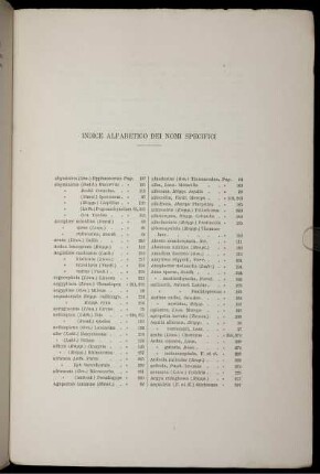 Indice Alfabetico Dei Nomi Specifici
