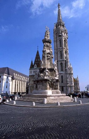 Budapest - Mathiaskirche : Mathiaskirche auf dem Burgberg. Aufgenommen in Budapest 2001
