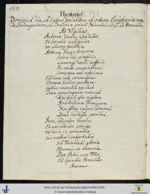 (150 - 185) Hymni de tempore.