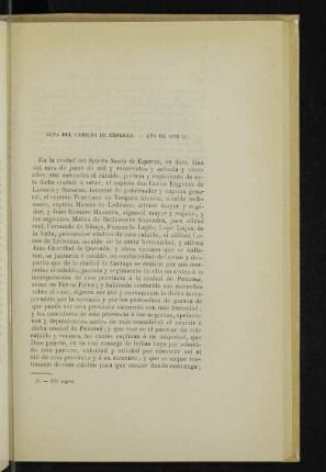 Acta del cabildo de Esparza. - Año de 1675 (1).
