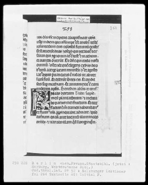 Lektionar aus Salzburg — Initiale P, Folio 264recto
