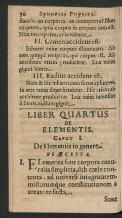 Liber Quartus. De Elementis.
