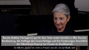 Video - Interview : Renate Matthei