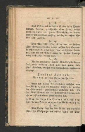 Zweites Kapitel. Von den harten Geburtstheilen.