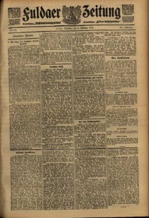 Zweite Ausgabe vom Dienstag, den 05. Oktober 1909.
