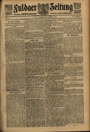 Zweite Ausgabe vom Dienstag, den 05. Oktober 1909.